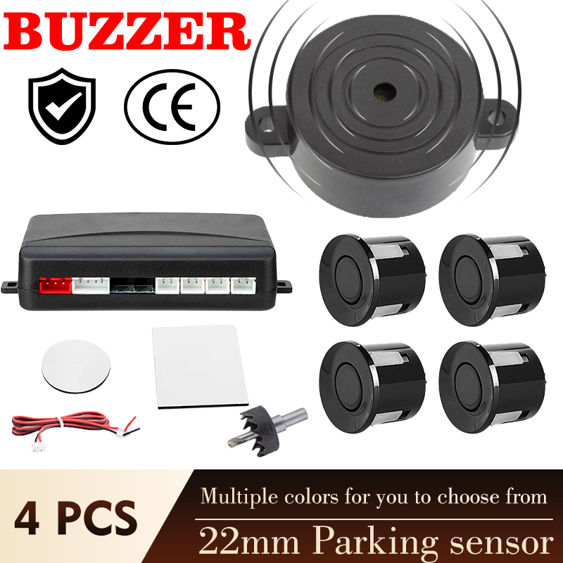 Parking Sensor Buzzer Display Indicator - Digital Display 4 Sensors Buzzer 22mm
