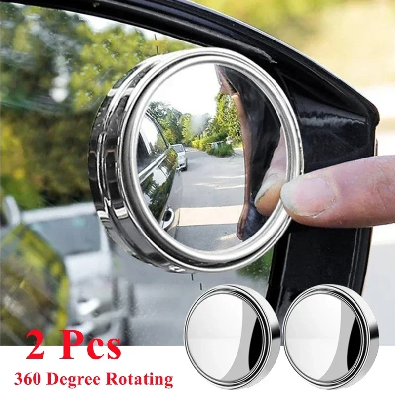 Blind Spot Mirror Wide Angle Convex 2Pcs - 2Pcs Car Round Frame Convex Blind