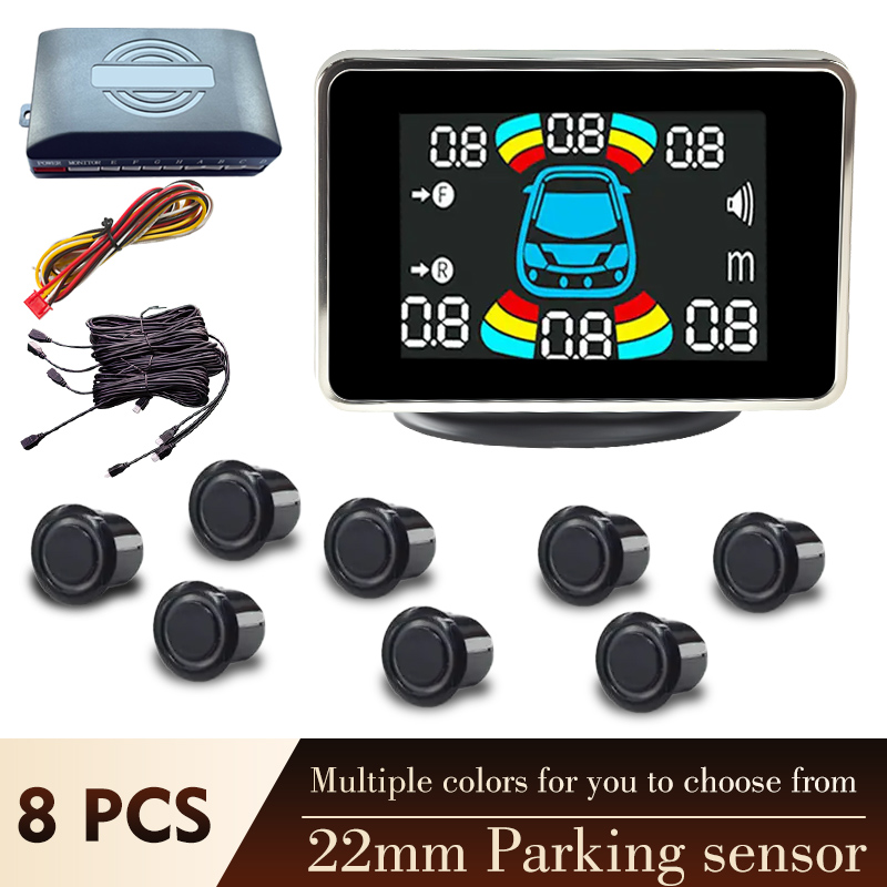 Car Parking Sensor 8 Sensor Front Rear - 8 Parktronic Parking Sensors Kit Reversing
