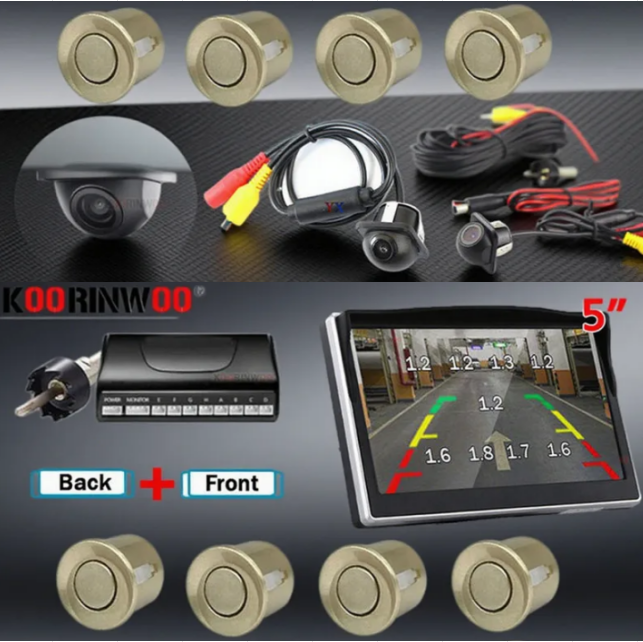 Car Parking Sensor 8 Sensor Front Rear - Koorinwoo Electromagnetic Parking Sensors 8 Car