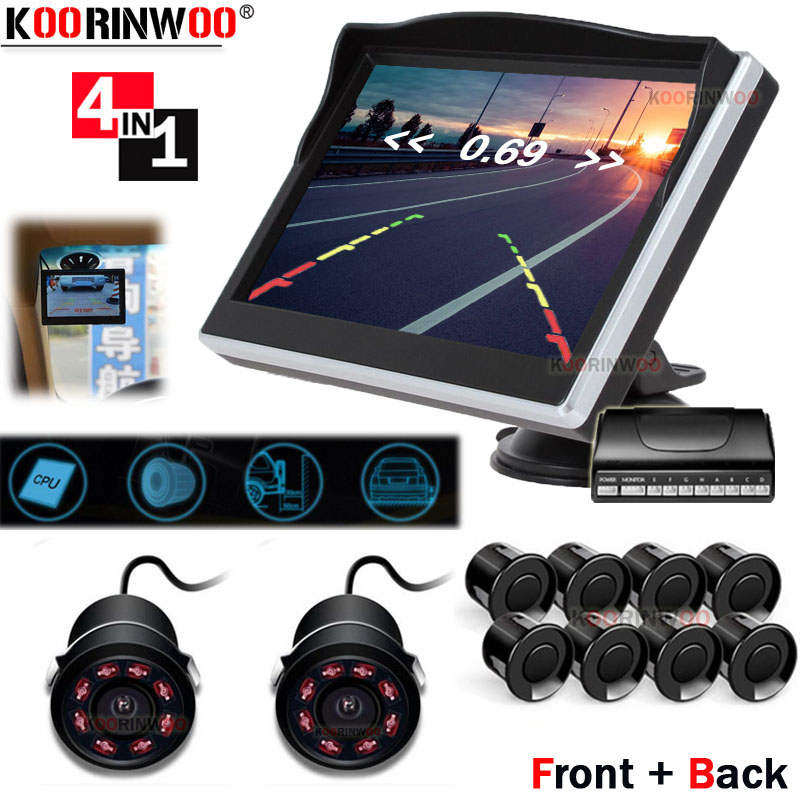 Car Parking Sensor 8 Sensor Front Rear - Koorinwoo 360 Bird Parktronic Car Monitor