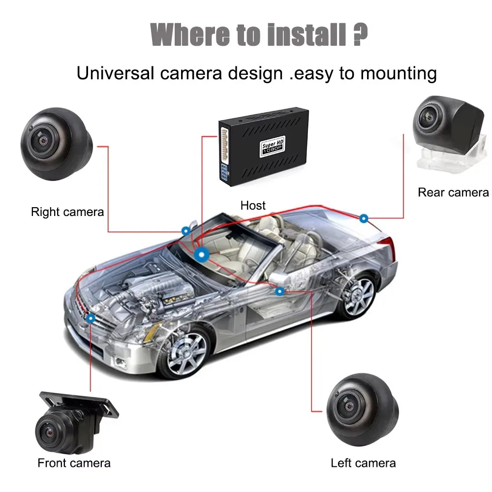 Car Camera Universal Car 4 Cam - 360 Degree Bird View Car Camera System review and price