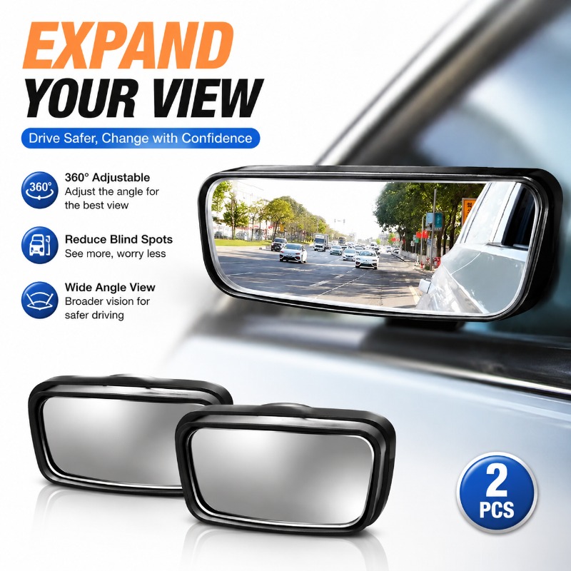 2Pcs 360 Degree Adjustable Bli - Blind Spot Mirror Wide Angle Convex 2Pcs review and price