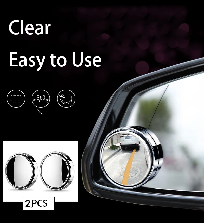 360° Adjustable Wide-Angle Rou - Blind Spot Mirror Wide Angle Convex 2Pcs review and price