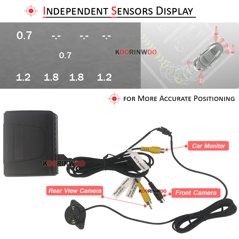 Koorinwoo Dual Core Car Parkin - Car Parking Sensor 8 Sensor Front Rear review and price