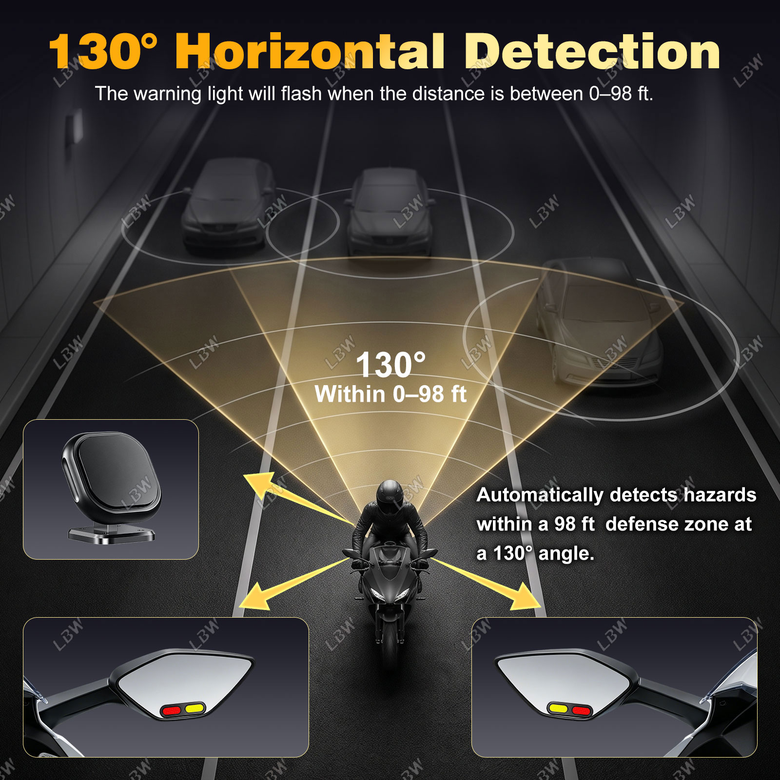 BSD01 Motorcycle BSD Safety Sy - Blind Spot Detection System 24Ghz Radar review and price