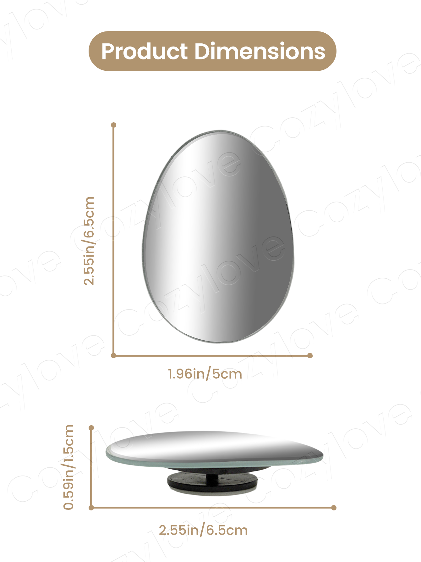 2Pcs Oval Blind Spot Mirror 36 - Blind Spot Mirror Wide Angle Convex 2Pcs review and price