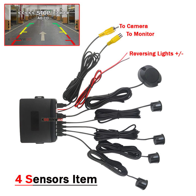 Koorinwoo Visible Video Car Pa - Car Parking Sensor 8 Sensor Front Rear review and price