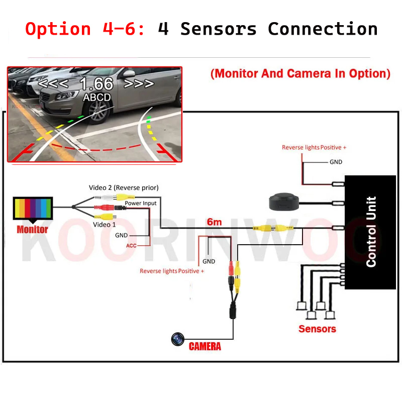 Koorinwoo Intelligent System F - Car Parking Sensor 8 Sensor Front Rear review and price